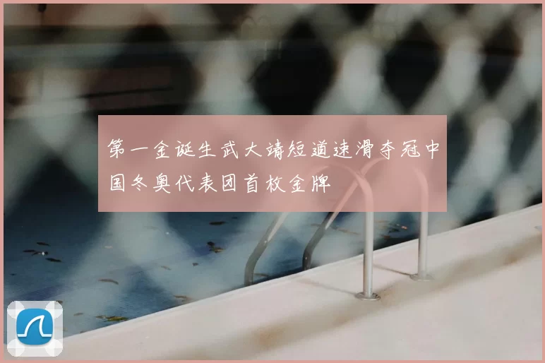 第一金诞生武大靖短道速滑夺冠中国冬奥代表团首枚金牌