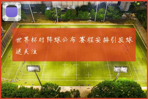 世界杯对阵球公布 赛程安排引发球迷关注
